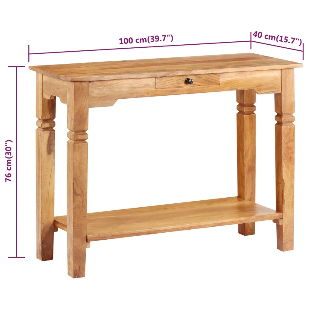 Tavolo Consolle | Tavolo d'Ingresso 100x40x76 cm in Legno Massello d'Acacia