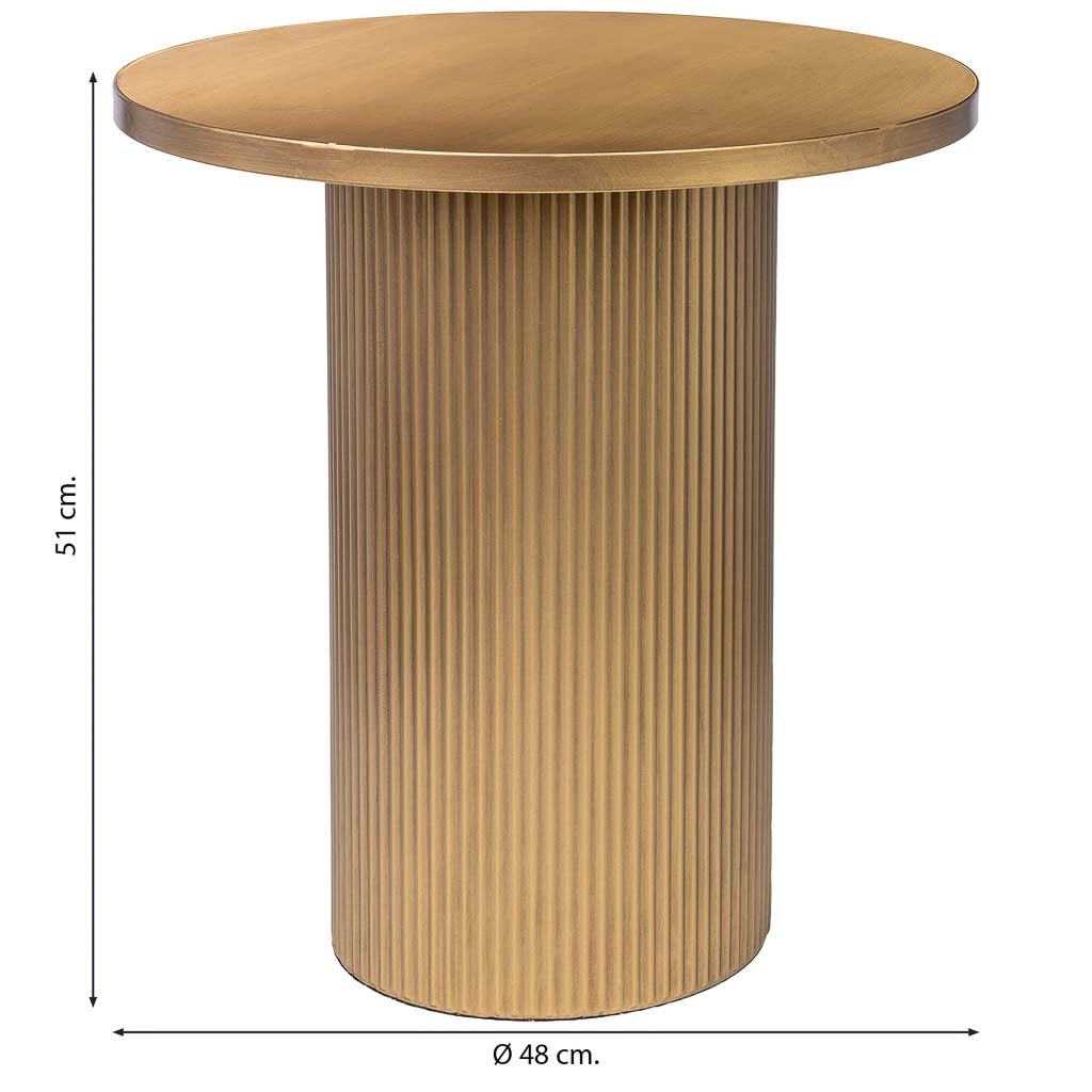 Tavolino in metallo 48x48x51h cm Oro