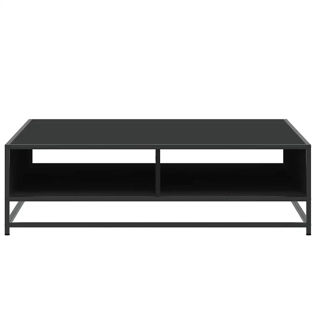 Tavolino da salotto | Tavolino da caff¨¨ | Tavolino da Soggiorno Nero 100x100x30 cm Legno in Truciolato e Metallo