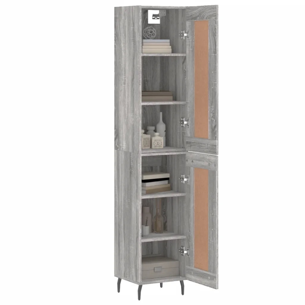 Credenza Grigio Sonoma 34,5x34x180 cm in Legno Multistratocod mxl 101920