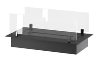 Bruciatore a Bioetanolo da Incasso 60x32x15 cm Insert Slim 600 Nero con Vetro