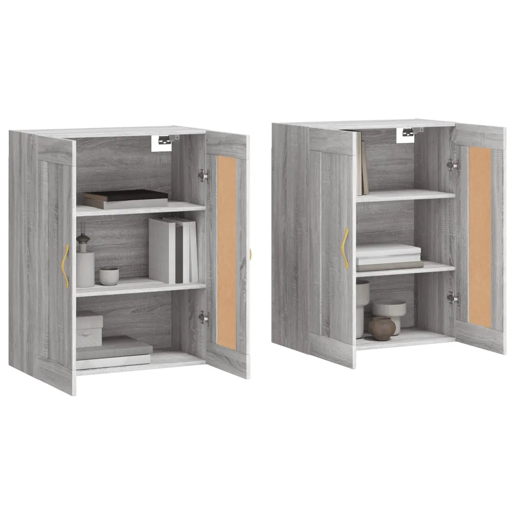 Armadietti a Parete 2 pz Grigio Sonoma in Legno Multistrato CFW2006673
