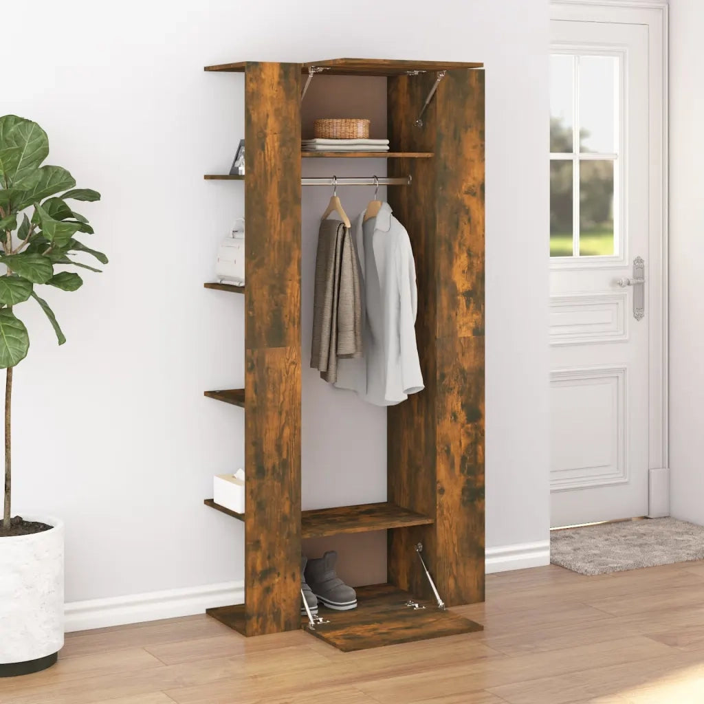 Mobili da Corridoio 2 pz Rovere Fumo in Legno Multistrato 3114179