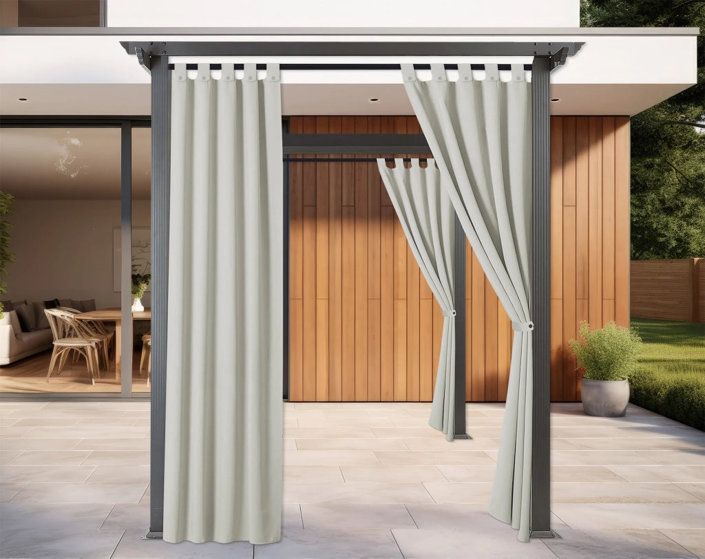Tenda Per Gazebo Da Esterno Resistente 160 x 270 Cm Con Asole E Passanti Chiusura A Bottoni Antivento Antipolvere Uv Resistente Tende Da Sole Ombreggiante Terrazzo Multiuso 1 Pezzo - Grigio