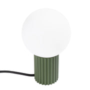 Lampada tavolo Pure Lume SFERA verde oliva, sfera vetro G9