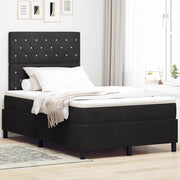 Letto a Sorgente LED con materasso Nero 120 x 190 cm Tessuto 3343234