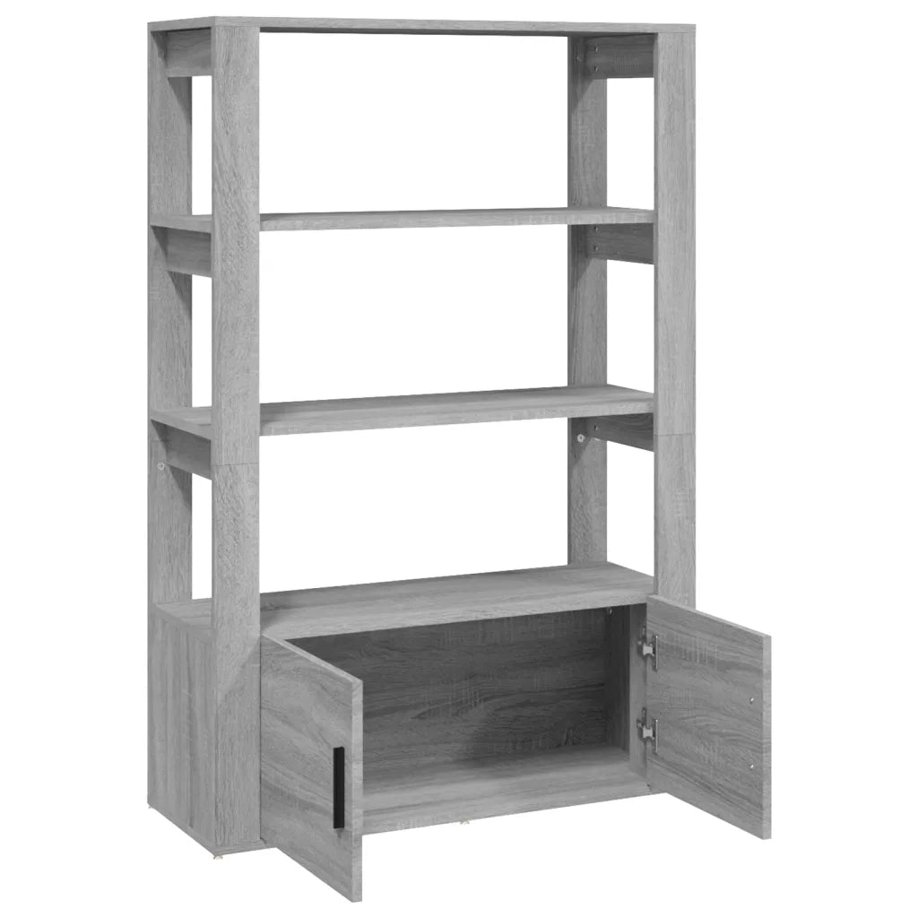 Credenza Grigio Sonoma 80x30x119,5 cm in Legno Multistrato 819474