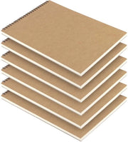 Libretto di disegno A4 - 6 Pack - 30 Fogli - 160 g/m² Carta - Legato - Carta di alta qualità - Libretto di disegno