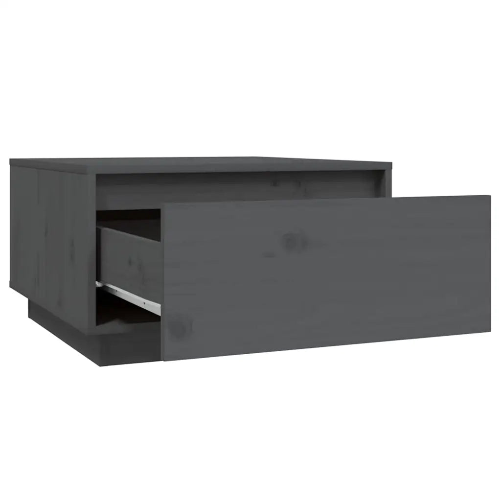 Tavolino da salotto | Tavolino da caff¨¨ | Tavolino da Soggiorno Grigio 55x56x32 cm Legno Massello di Pino