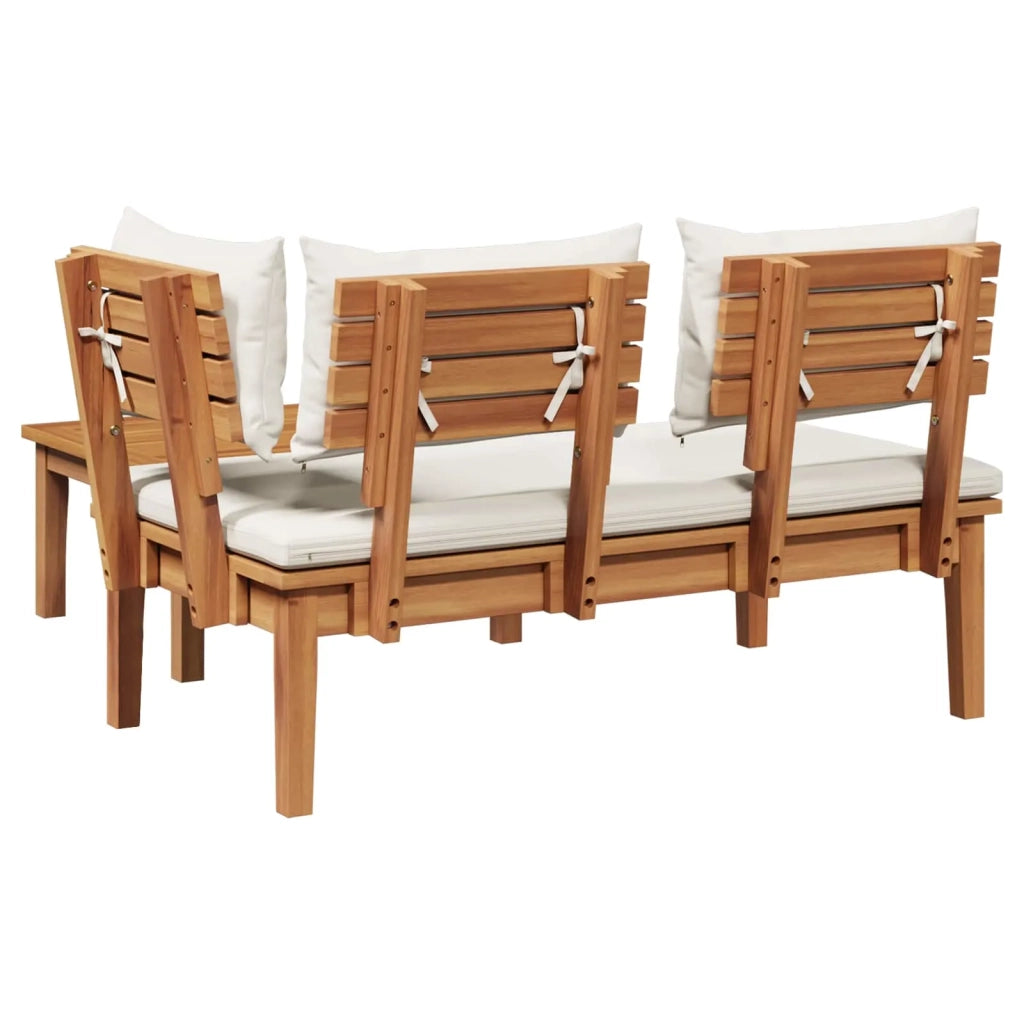 Set Panchina e Tavolo da Giardino 2 pcs Crema e Marrone 42006397