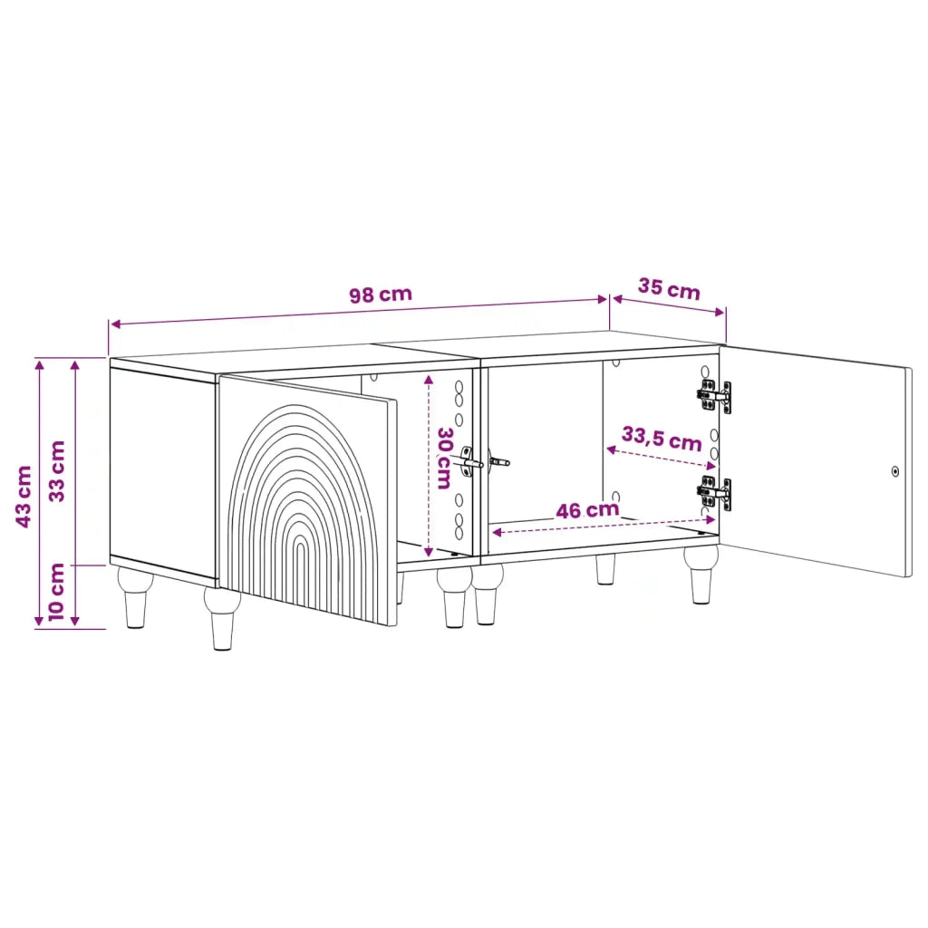 Mobile TV Rovere Artigianale Legno ingegnerizzato 896244