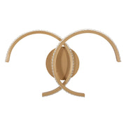 Lampada a parete Glam con doppia curva luminosa in oro
