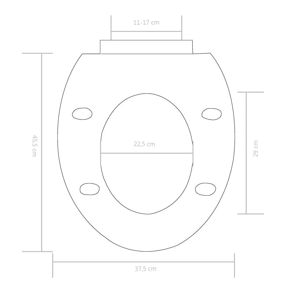 Sedile WC con chiusura ammortizzata tazza WC sedile WC bagno casa ristorante negozio hotel nero 02_0002907