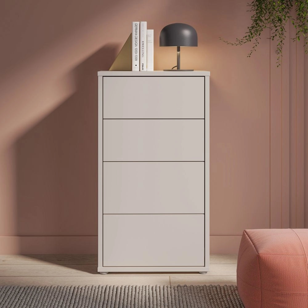 Cassettiera Medea 4 cassetti cashmere 55x35x99 – Stile e funzionalità