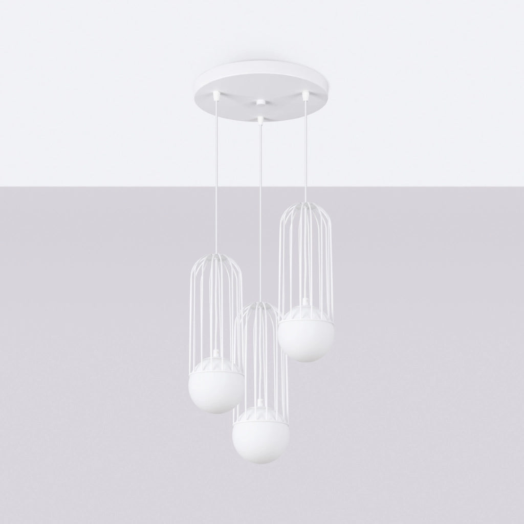 Lampada a sospensione GELIDA tripla bianca 3xG9 Pure Lume