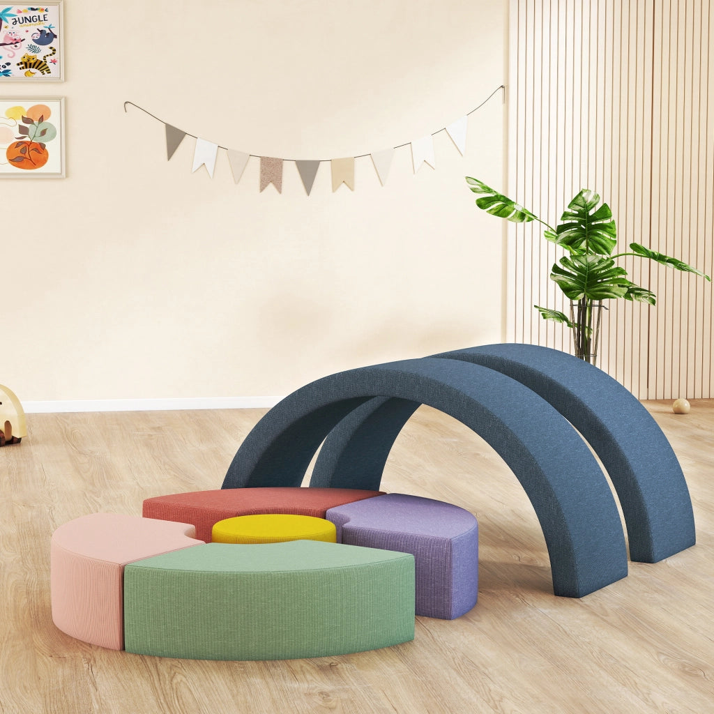 Set blocchi di gomma piuma per bambini ¨C zephmum ¨C 7 pezzi, lavabile, colori assortiti