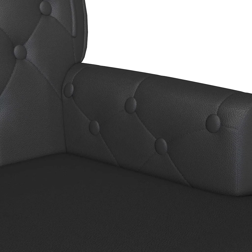 Panca Chesterfield Nero 119,5 x 64,5 x 75 cm Pelle Sintetica CFW8171456