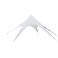 Tenda da Sole Avvolgibile da Esterno Impermeabile in Poliestere, 10 x 10 x 4m, Bianco