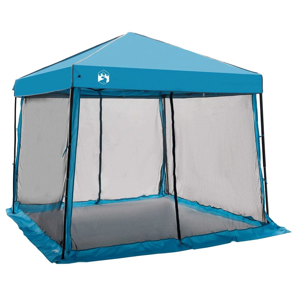 Set di Tende da Campeggio con tetto 2 pcs Blu Taffeta e Tessuto