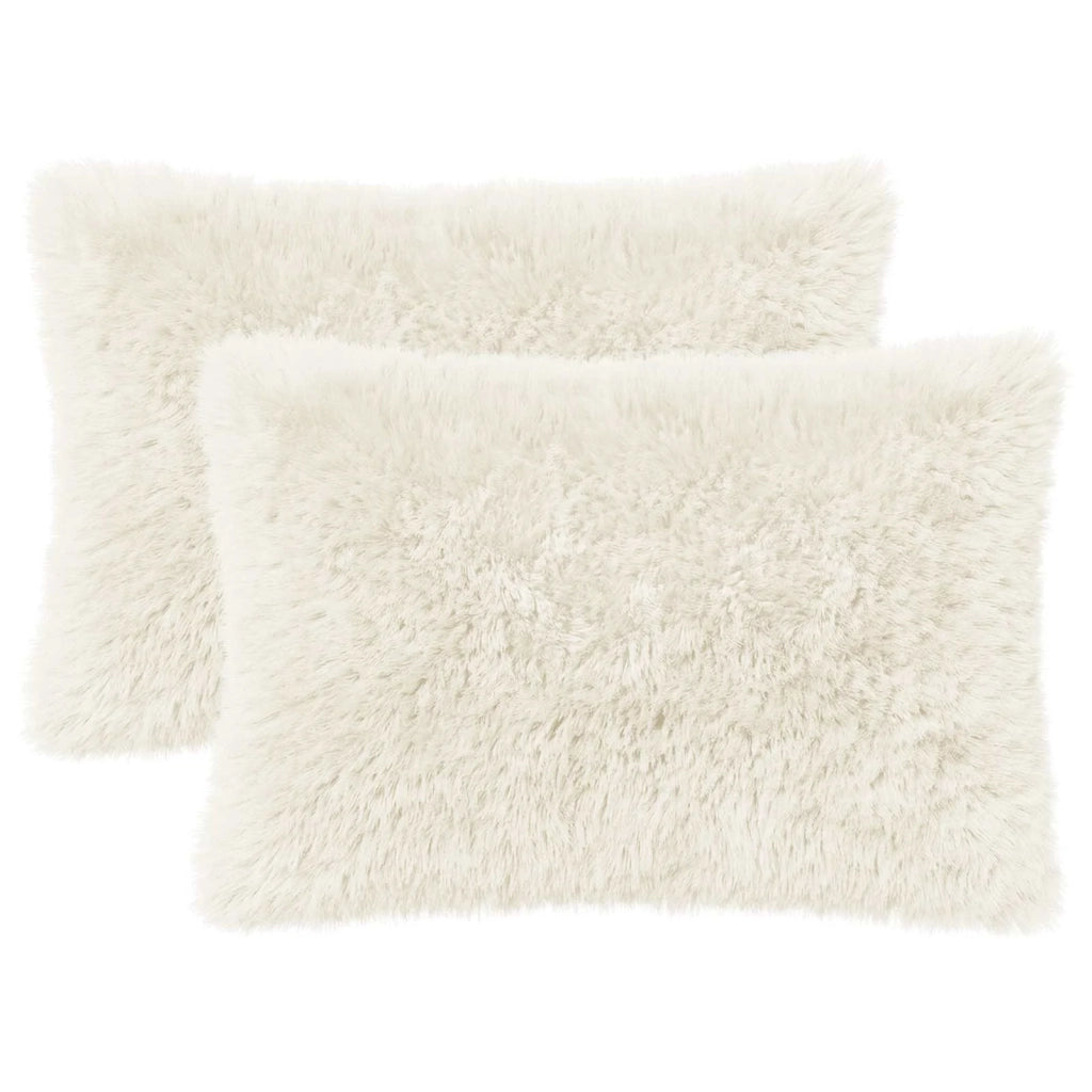 Cuscino con cuscino HEERLEN 2 pz Bianco Fleece PV 927644