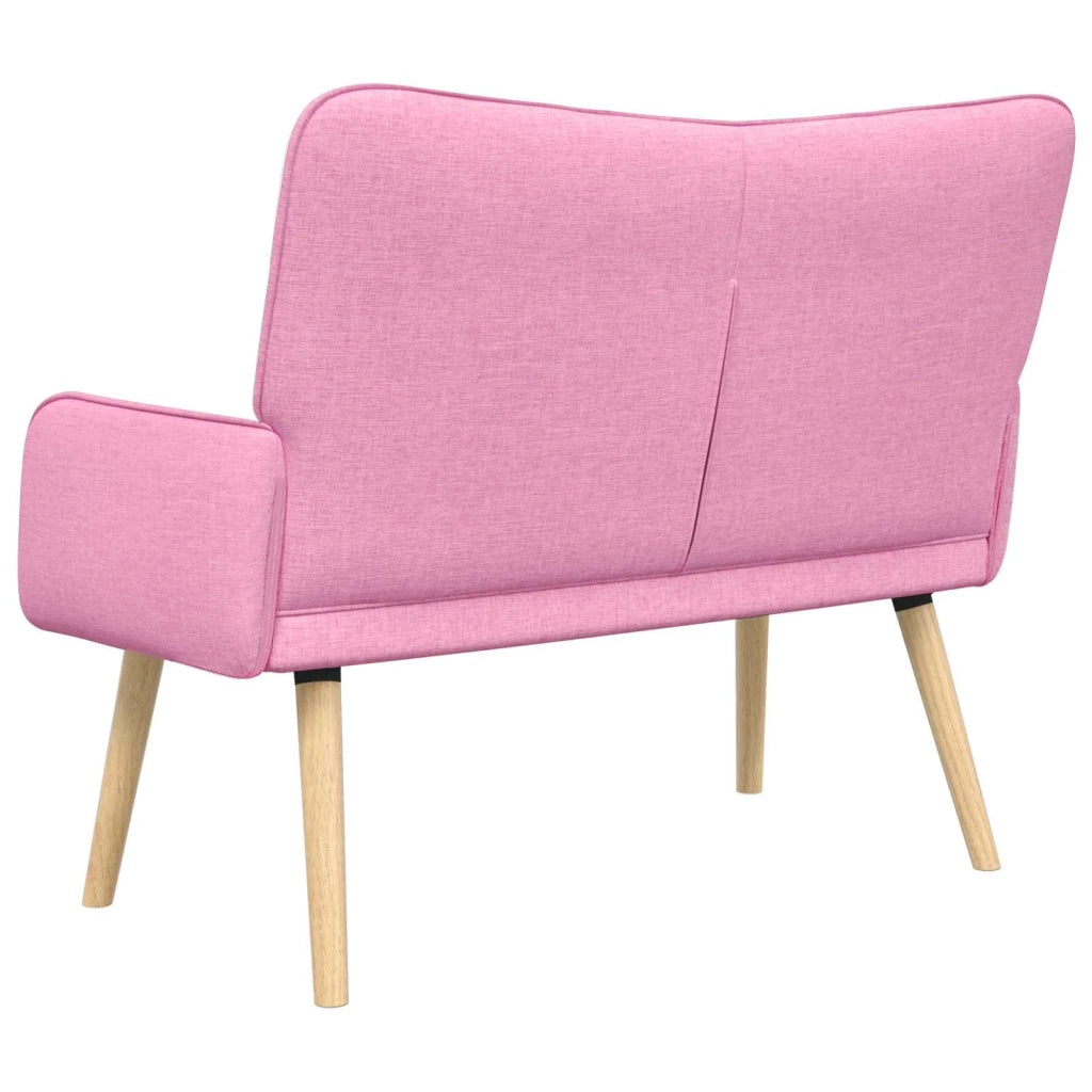 Sofa a Due Posti Rosa 115 x 61 x 87 cm Tessuto