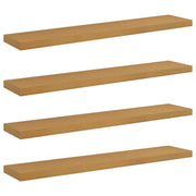4 pz Scaffale da parete | Ripiano a parete | Mensola a parete Beige 120 x 23,5 x 4 cm