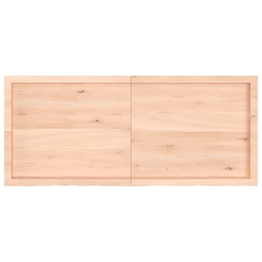 Ripiano a Parete 140x60x(2-6) cm Massello Rovere Non Trattatocod mxl 95701