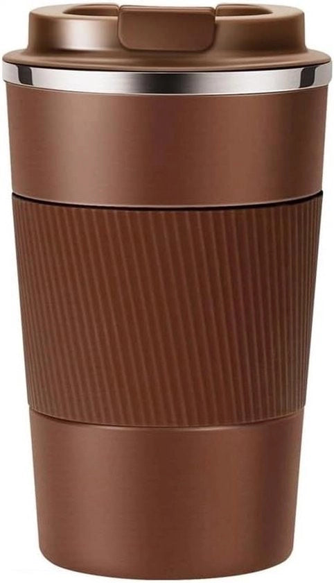 Termos per il caffè e il tè in acciaio inossidabile da 380 ml con coperchio ermetico ideale per uso in viaggio.
