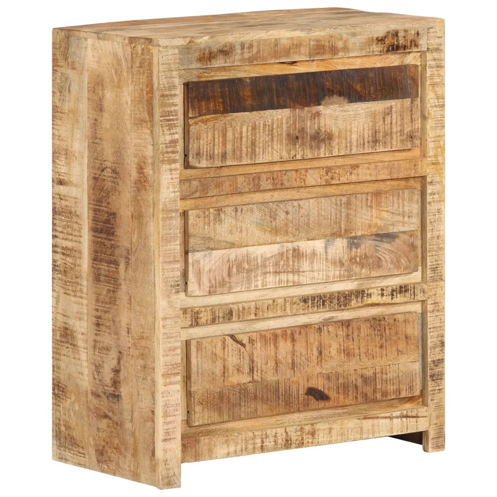 Cassettiera 60x33x75 cm in Legno Massello di Mango