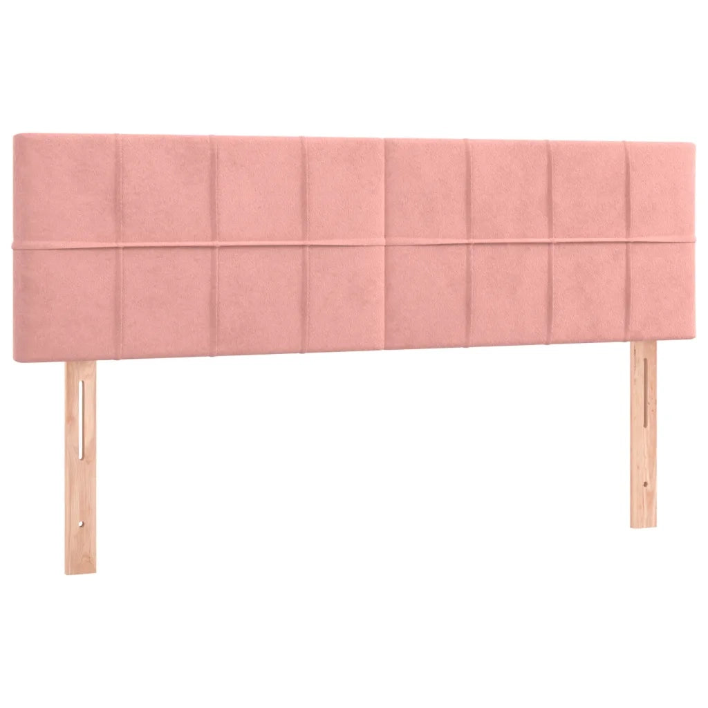 Giroletto a Molle con Materasso Rosa 140x190 cm in Velluto