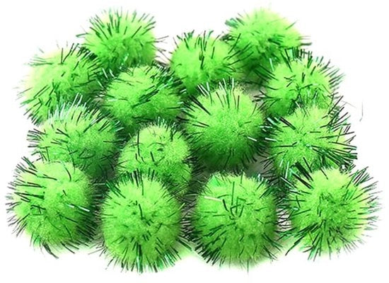 Mini-Pomponi 100 pezzi - Palle soffici - Accessori per il fai da te - Non tossico Polipropilene - Adatto per lavori di artigianato - 30 mm di diametro - Pomponi per fai da te