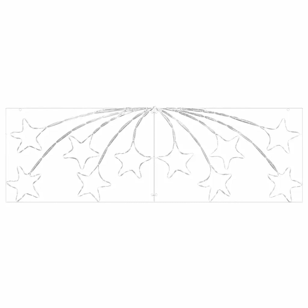 Stella di Natale con 432 LED Multicolore 182 x 58 cm PVC