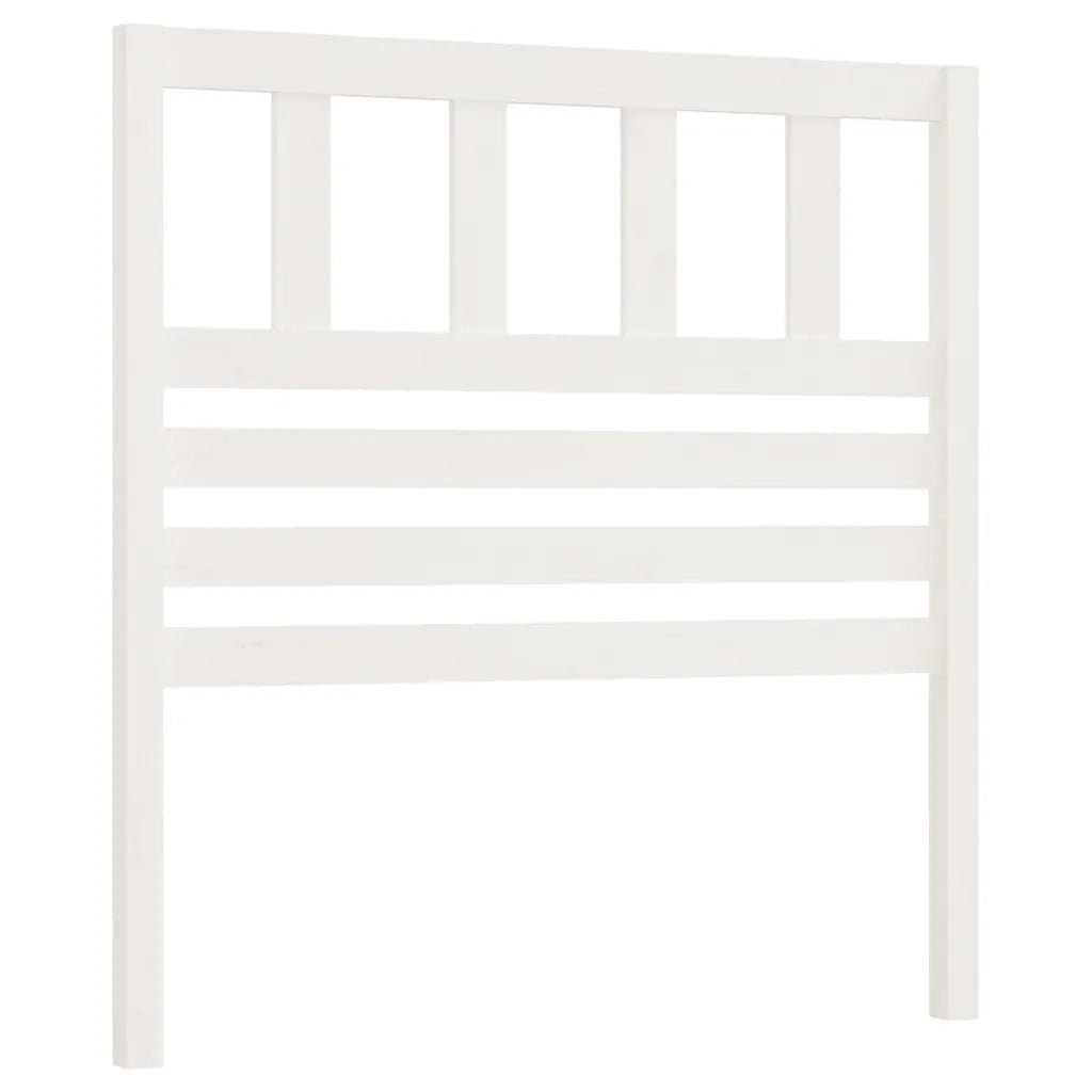 Testiera | Testata per Letto Bianca 81x4x100 cm in Legno Massello di Pino