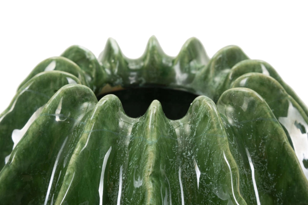 Vaso Cactus Ball Ø23,5x24,5 cm in Ceramica Verde