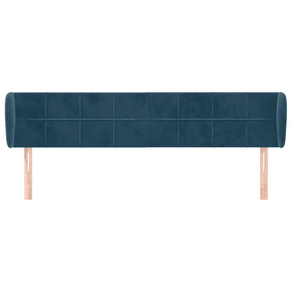 Testiera ad Orecchio Blu Scuro 163x23x78/88 cm in Velluto 3117202