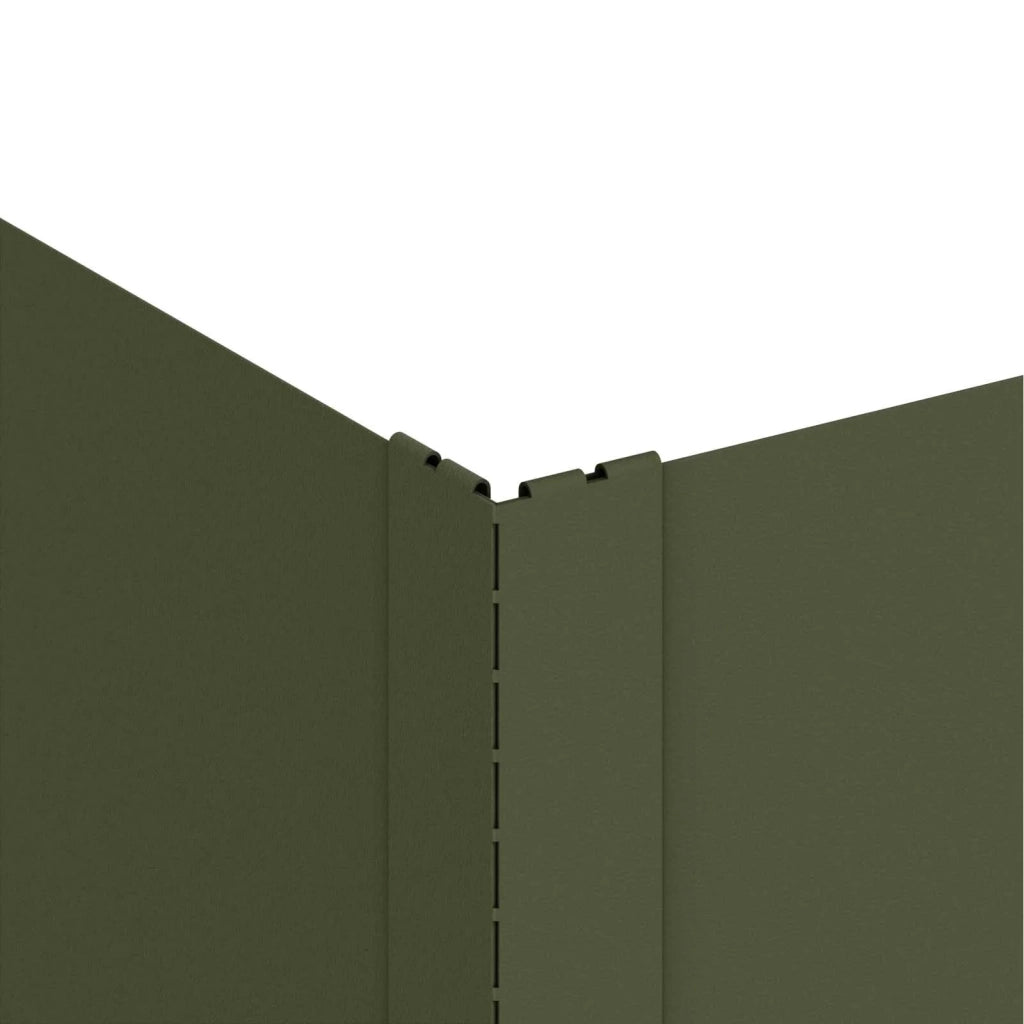 Bordura per Prato 4 pz 100 x 100 x 35 cm Acciaio Verde Oliva 8008980
