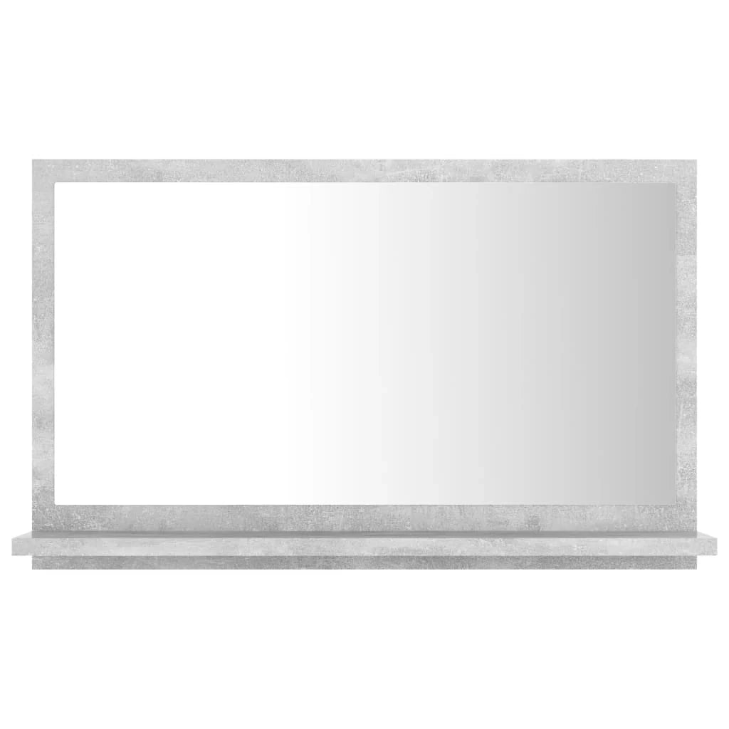Specchio da bagno 60 x 10,5 x 37 cm truciolare grigio 02_0006943