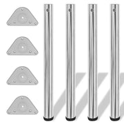 Gambe per Tavolo 4 pz Altezza Regolabile Cromate 710 mm cod mxl 76542