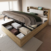 Letto Contenitore in Legno con USB ¨C MINIMAL ¨C Matrimoniale 180x200