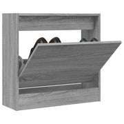 Scarpiera-Scaffale per scarpe Grigio Sonoma 60x21x57 cm in Legno Multistrato