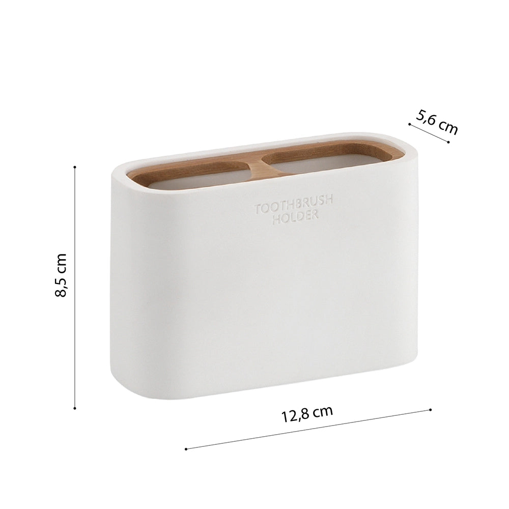 Set portaspazzolini/dosasapone d' appoggio Gedy linea Ninfea bianco