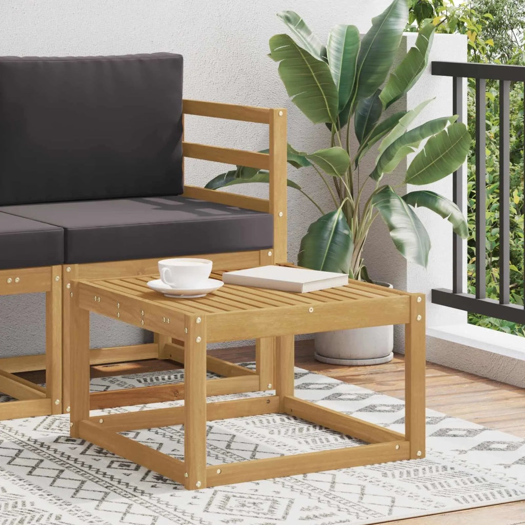 Tavolino da Giardino-Tavolo da Esterno Legno di Acacia Massello Bianco 114870