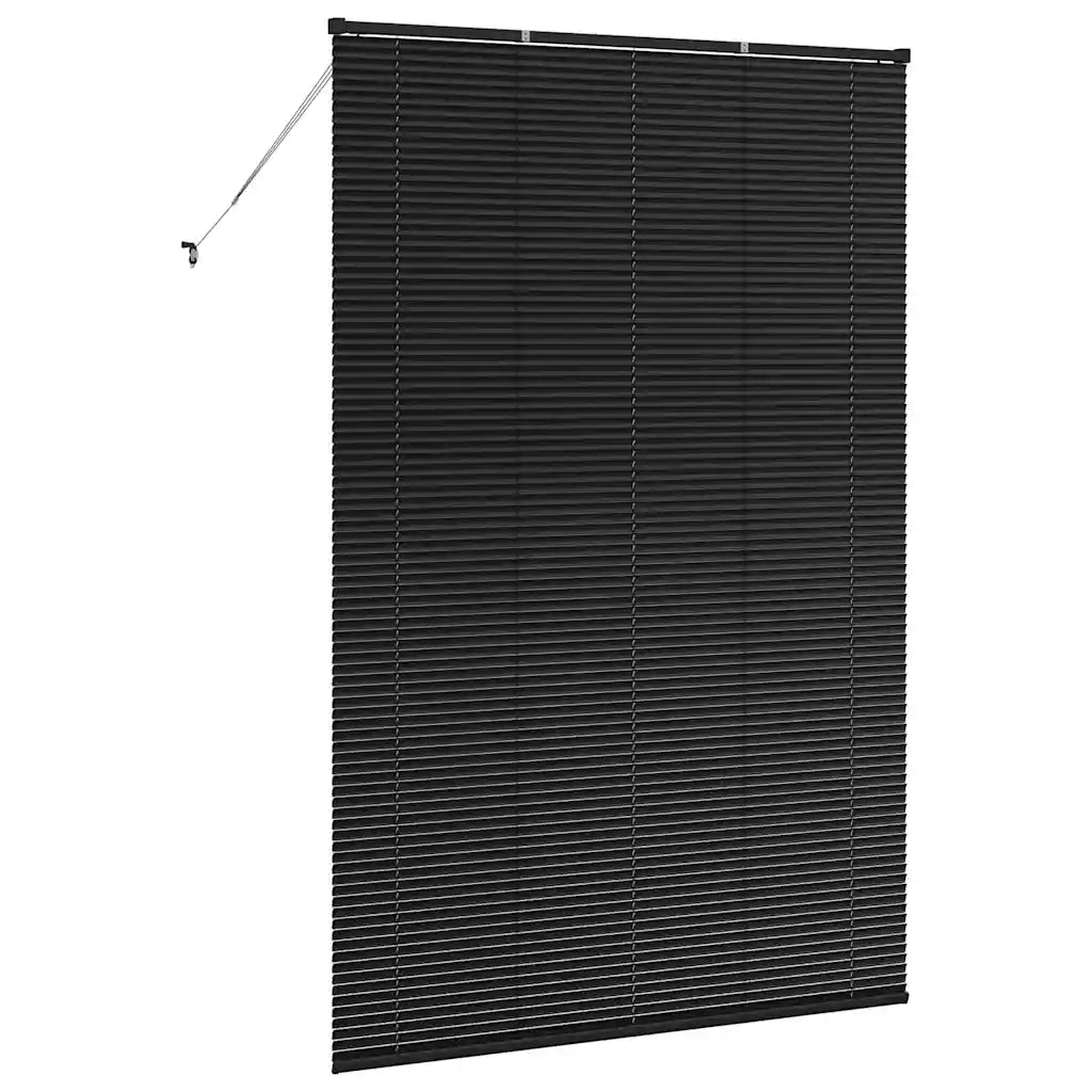 Tendaggi a Veneziana | Tenda a lamelle Nero 220 x 140 cm Alluminio