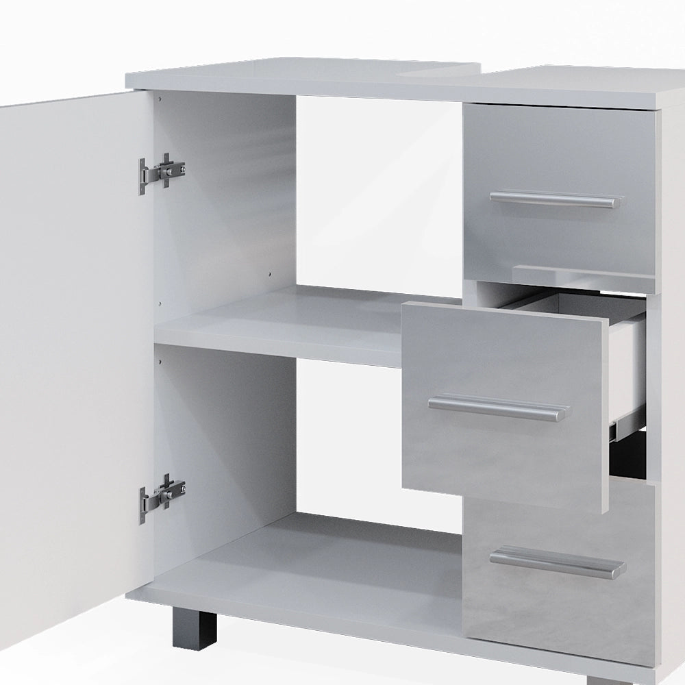 Vicco Mobile sottolavabo per bagno Bianco lucido 60 x 60.8 cm