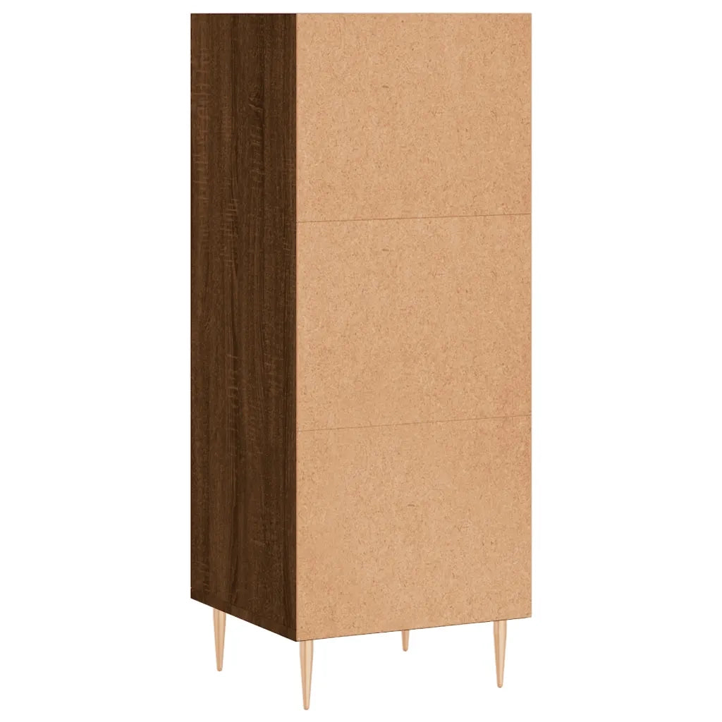 Credenza Rovere Marrone 34,5x32,5x90 cm in Legno Multistrato 828723