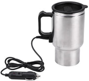 Caffettiera elettrica per viaggio - 450 ml - Acciaio inossidabile - Per auto e campeggio - 12 V - Utile per viaggi in auto