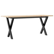 Tavolino salotto | Tavolino da caff¨¨ | Tavolino da Soggiorno Telaio a X 110x40x45 cm Legno Pino e Acciaio