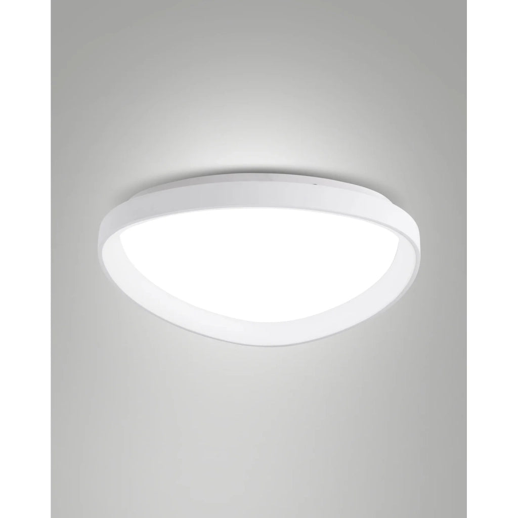Quirk Plafoniera Led Bianca D.600