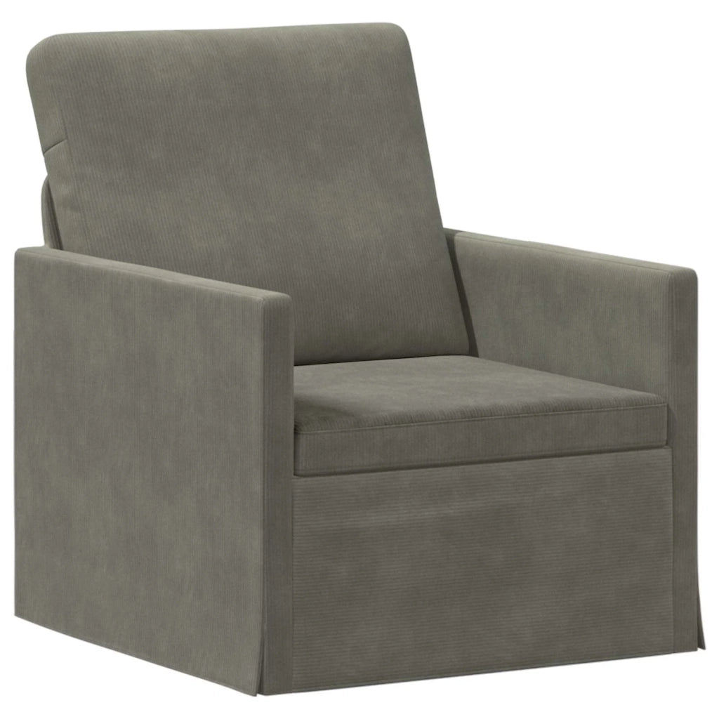 Set di divani 2 pcs Grigio Chiaro Tessuto in Cords 3433242