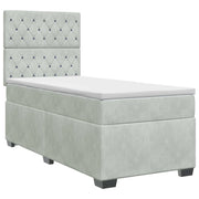Letto box spring con materasso Grigio Chiaro 100 x 200 cm 3453578
